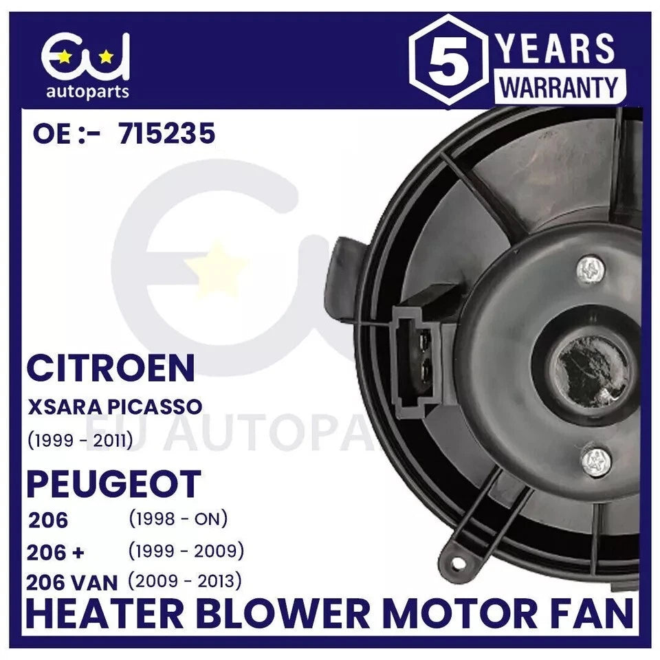 HEATER BLOWER MOTOR FAN FOR CITROEN XSARA PICASSO N68 99-11 PEUGEOT 206 1999-ON