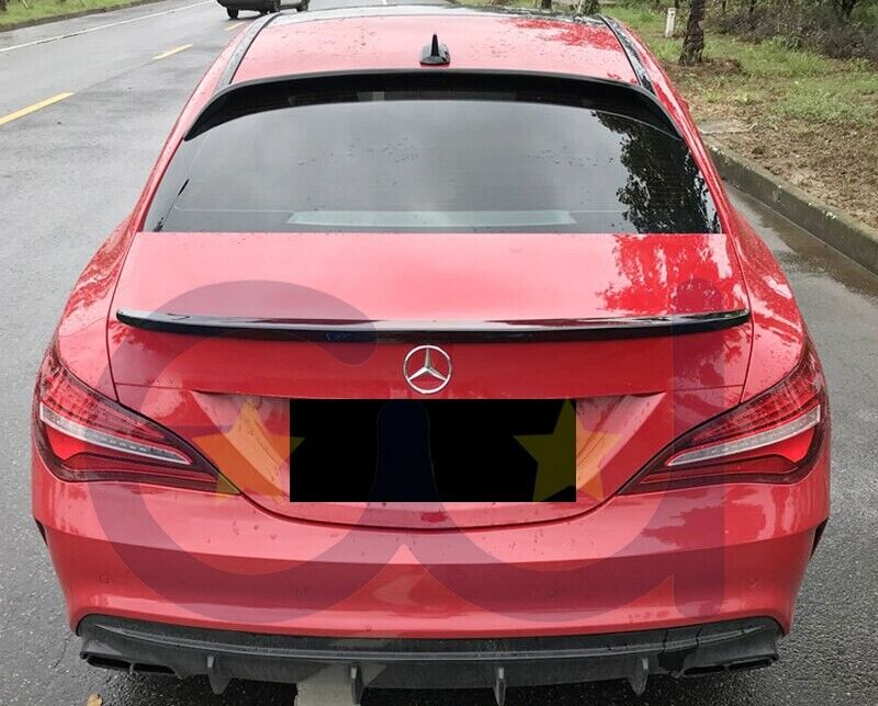 REAR ROOF SPOILER AMG STYLE FOR MERCEDES CLA CLASS W117 C117 13-18 GLOSS BLACK
