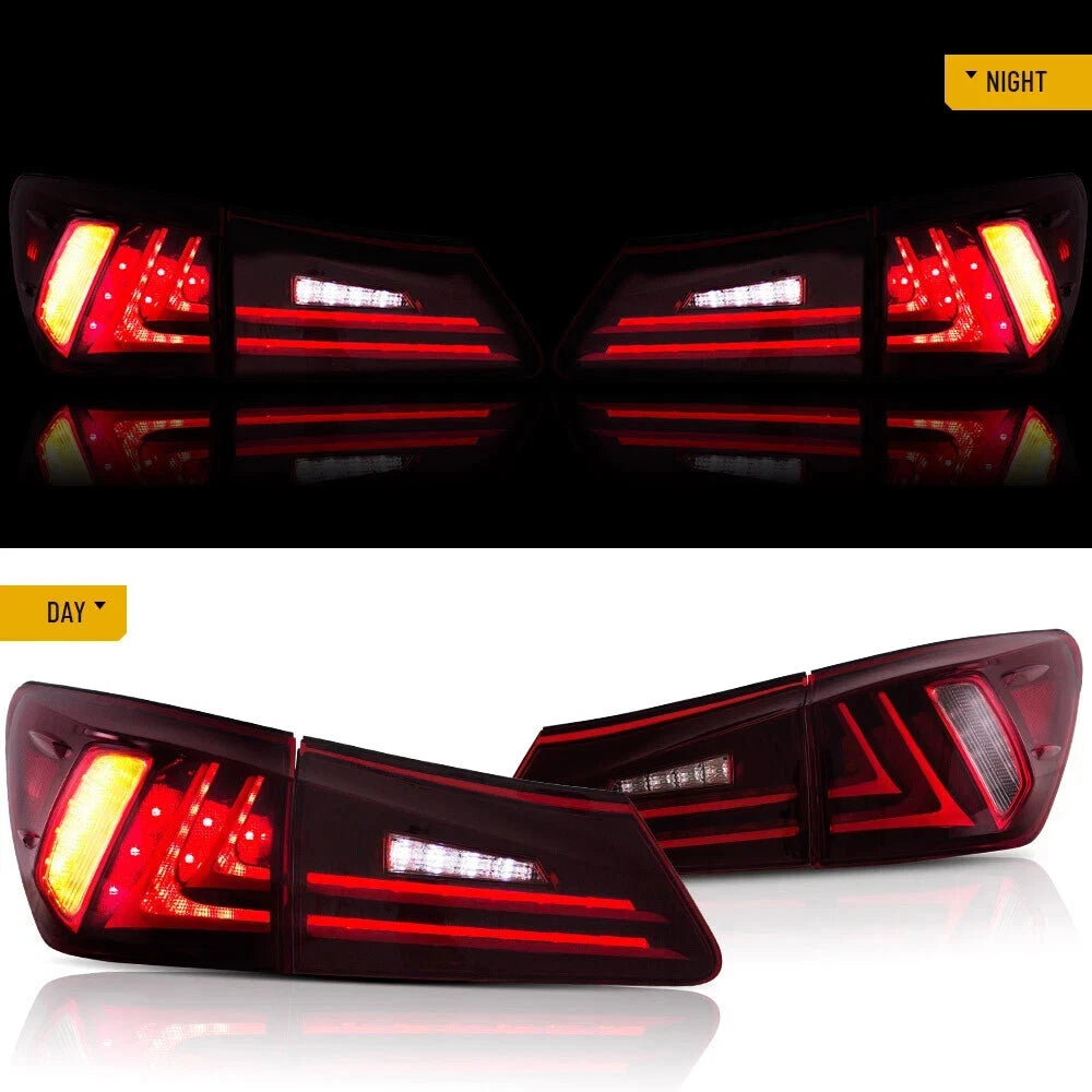 SEQUENTIAL REAR LED TAIL LIGHTS LAMPS LAMP FOR LEXUS ISF IS250 IS350 2006-2013