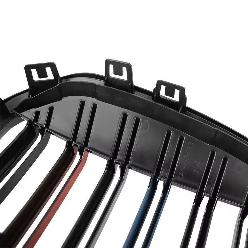 FOR BMW 1 SERIES F40 DOUBLE SLAT M COLOR FRONT GRILLE GRILL GLOSS BLACK 2019+
