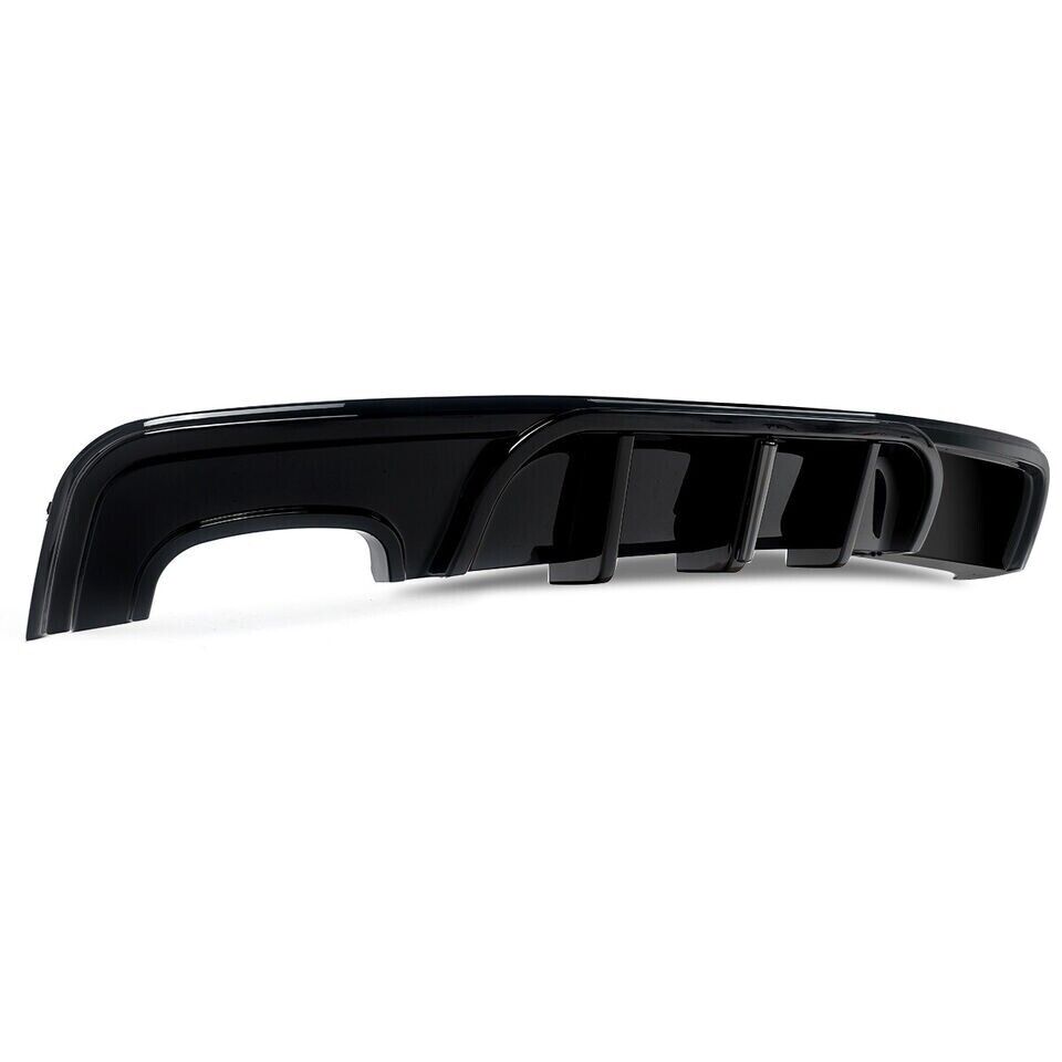 FOR BMW 1 SERIES E82 COUPE M SPORT REAR DIFFUSER GLOSS BLACK 07-13 WITH LED