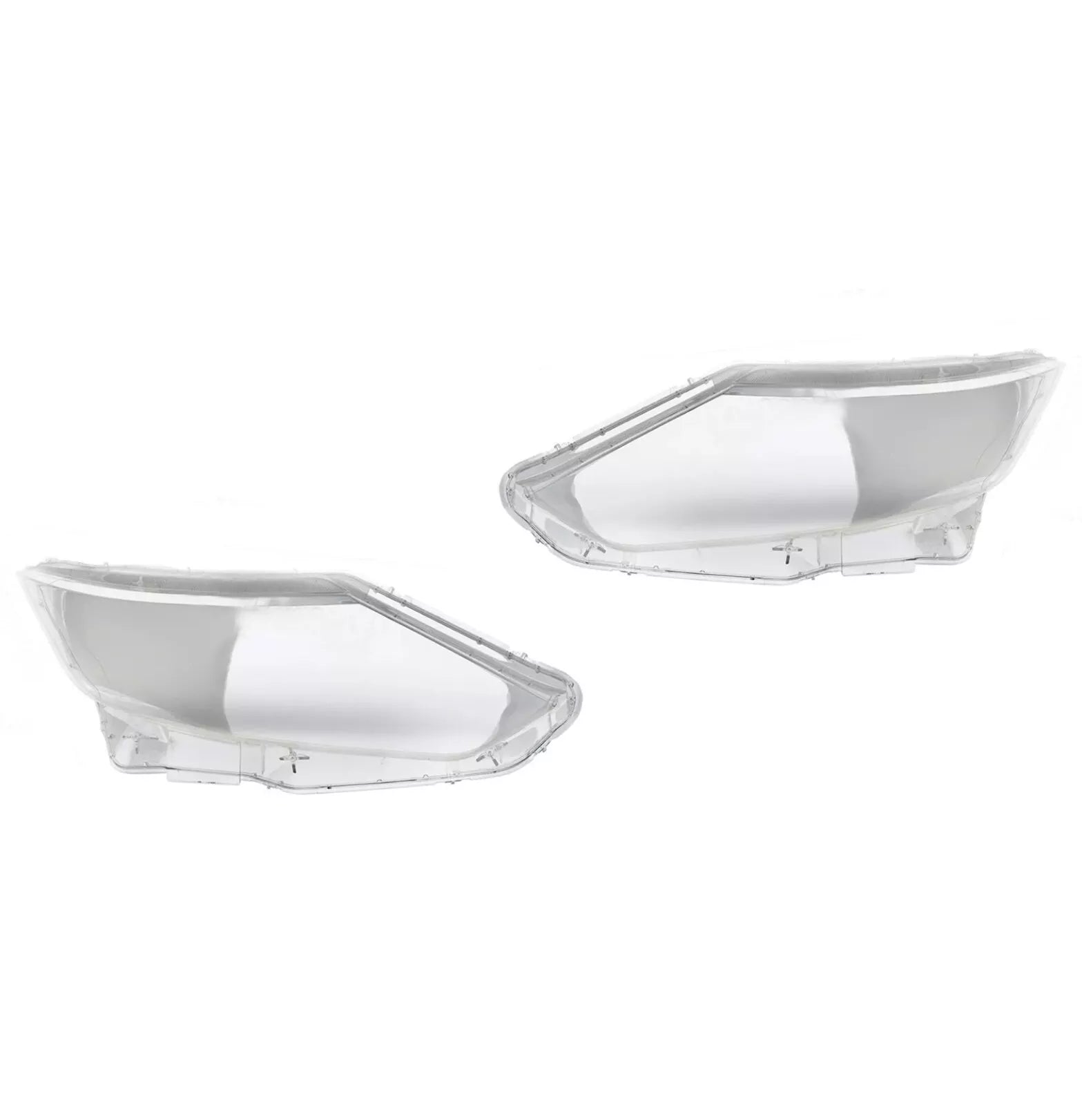 PAIR HEADLIGHT HEADLAMP LENS COVER HOUSING FOR NISSAN QASHQAI MK2 J11 2016-2020