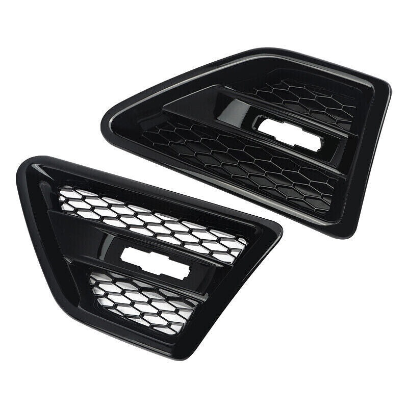 FOR FREELANDER 2 L359 PAIR GLOSS BLACK 2X SIDE WING AIR INTAKE GRILLE VENTS VENT