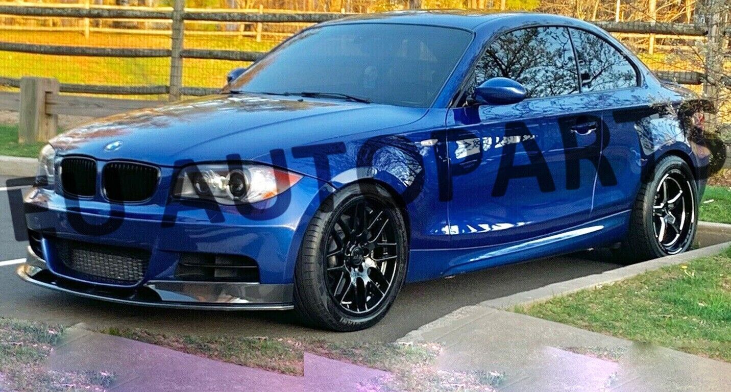 FOR BMW 1 SERIES E82 M SPORT GLOSS BLACK FRONT BUMPER SPLITTER LIP 2007-2013