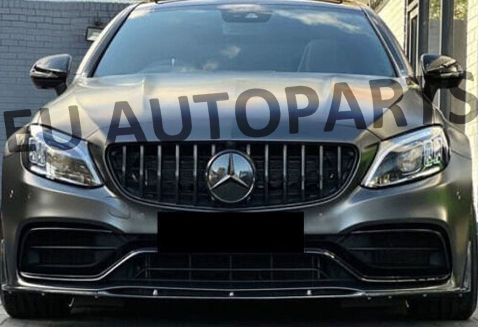 MERCEDES C CLASS C63 W205 FACELIFT GLOSS BLACK GT FRONT GRILL GRILLE FOR 2019 +