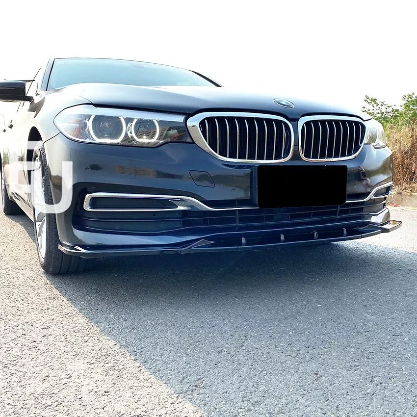 FOR BMW 5 SERIES G30 G31 STANDARD SE FRONT SPLITTER LIP DIFFUSER GLOSS BLACK 17-20