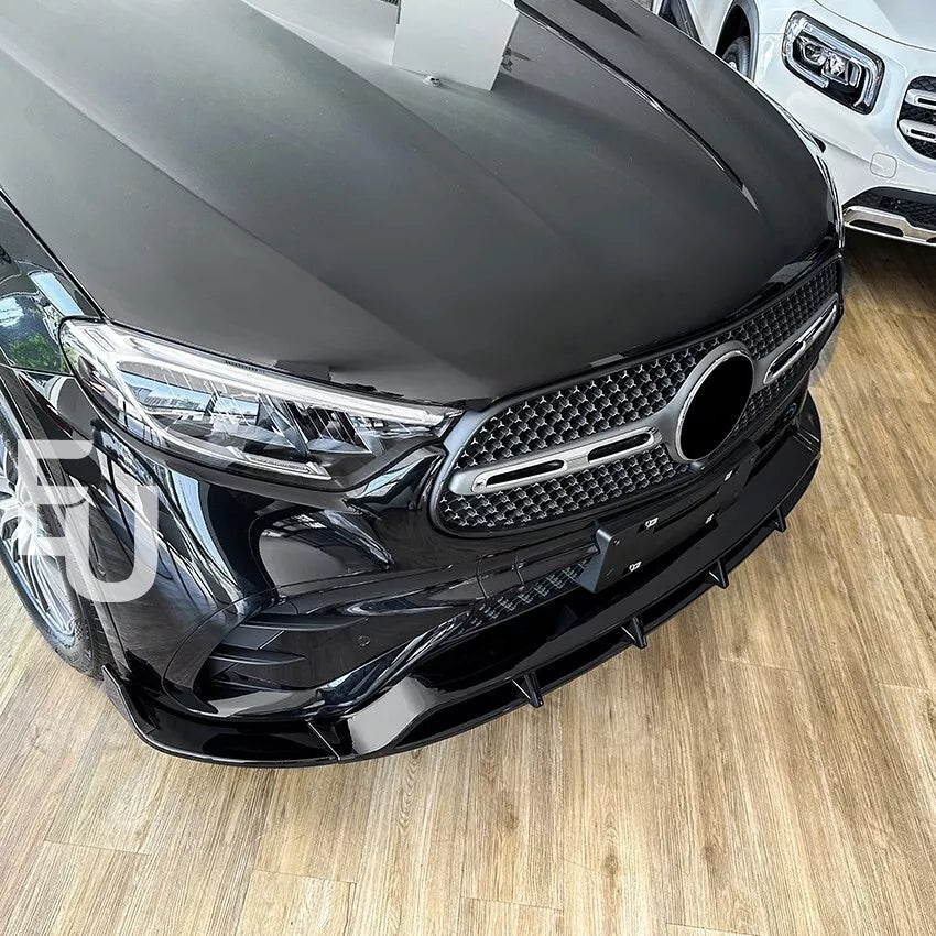 FOR MERCEDES GLC X254 AMG LINE FRONT SPLITTER LIP SPOILER BUMPER GLOSS BLACK 22+