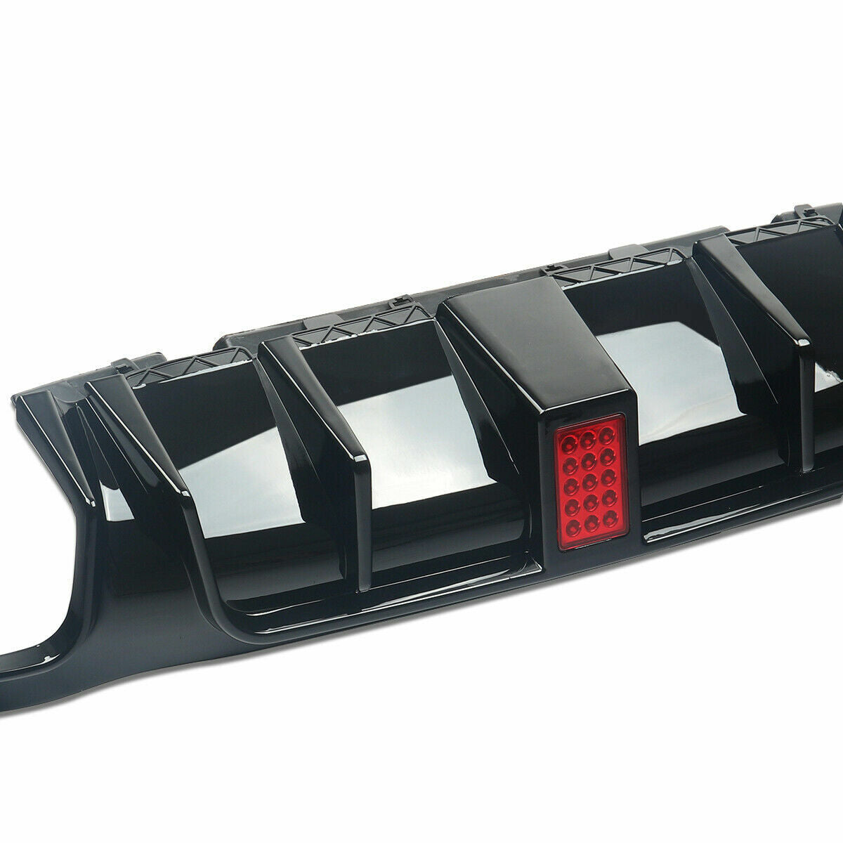 FOR MERCEDES BENZ E CLASS W213 REAR DIFFUSER AND TAIL PIPE F1 LOOK GLOSS BLACK