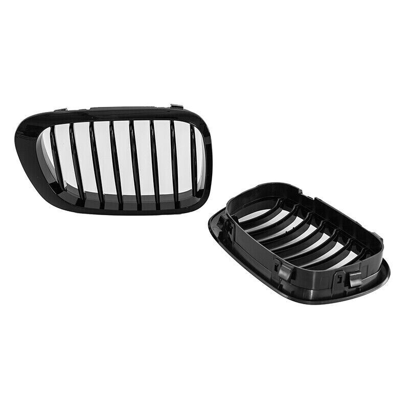 FOR BMW 3 SERIES E46 2 DOOR COUPE M3 GLOSS SINGLE SLAT FRONT KIDNEY GRILLE GRILL