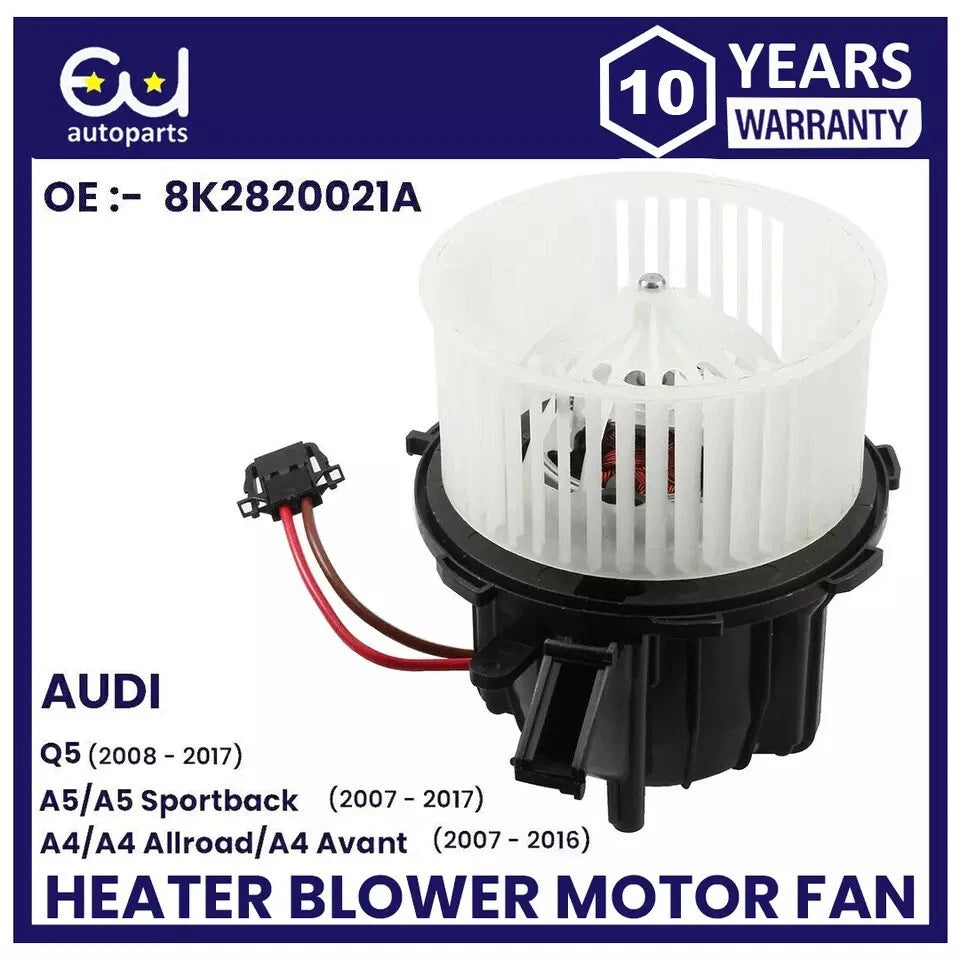FOR AUDI A5 8T3, 8F7, 8TA (2007-2017) HEATER BLOWER MOTOR FAN WITH AIRCON RHD