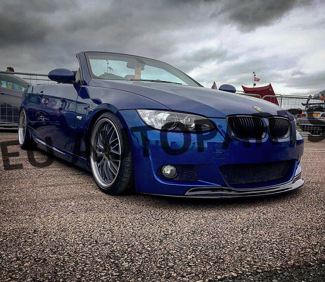 FOR BMW 3 SERIES E92 E93 M SPORT FRONT SPLITTER BUMPER LIP GLOSS BLACK LCI 09-12