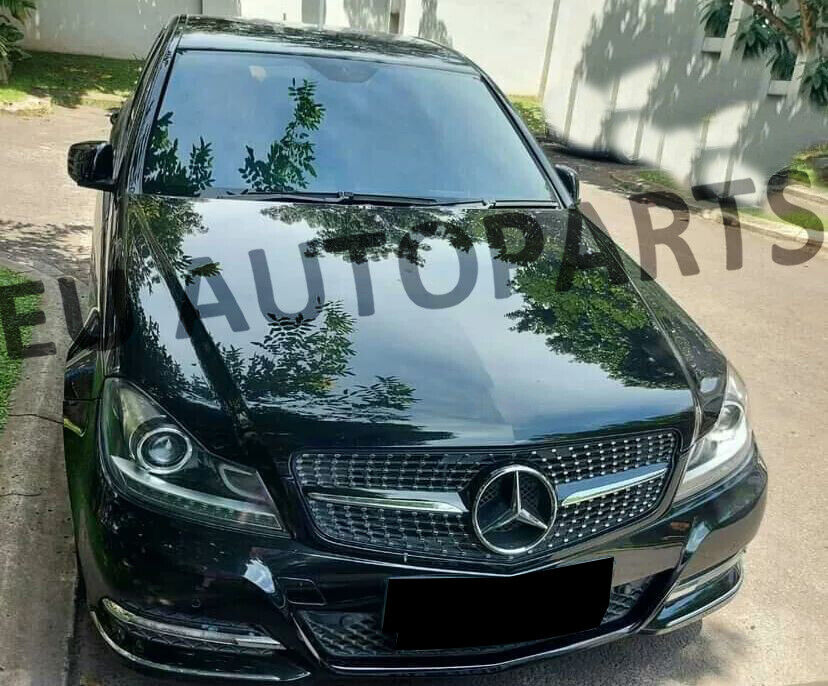 FOR MERCEDES C-CLASS W204 S204 C204 GRILL GRILLE AMG SILVER CHROME DIAMOND 08-14