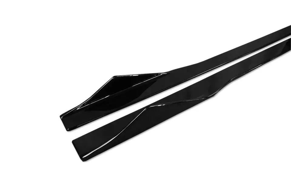 SIDE SKIRTS EXTENSION BLADES GLOSS BLACK FOR BMW 8 SERIES G16 GRAN COUPE 2018+