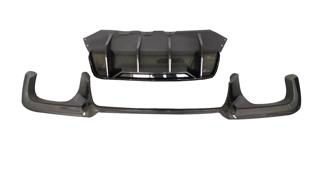 FOR BMW 5 SERIES F10 F11 REAR DIFFUSER MSPORT SPLITTER VALANCE CARBON LOOK