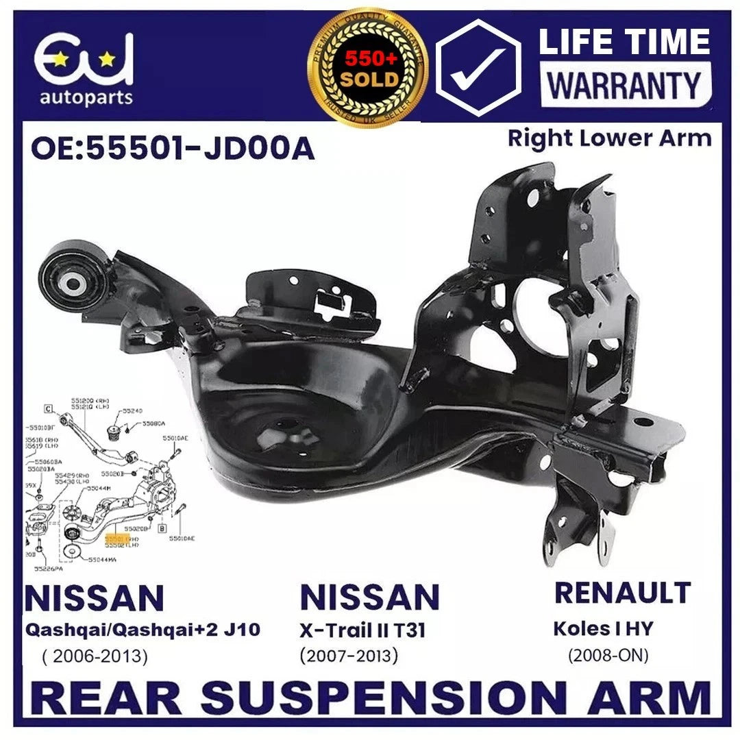REAR RIGHT LOWER SUSPENSION RADIUS TRAILING ARM FOR NISSAN X-TRAIL QASHQAI 07-13