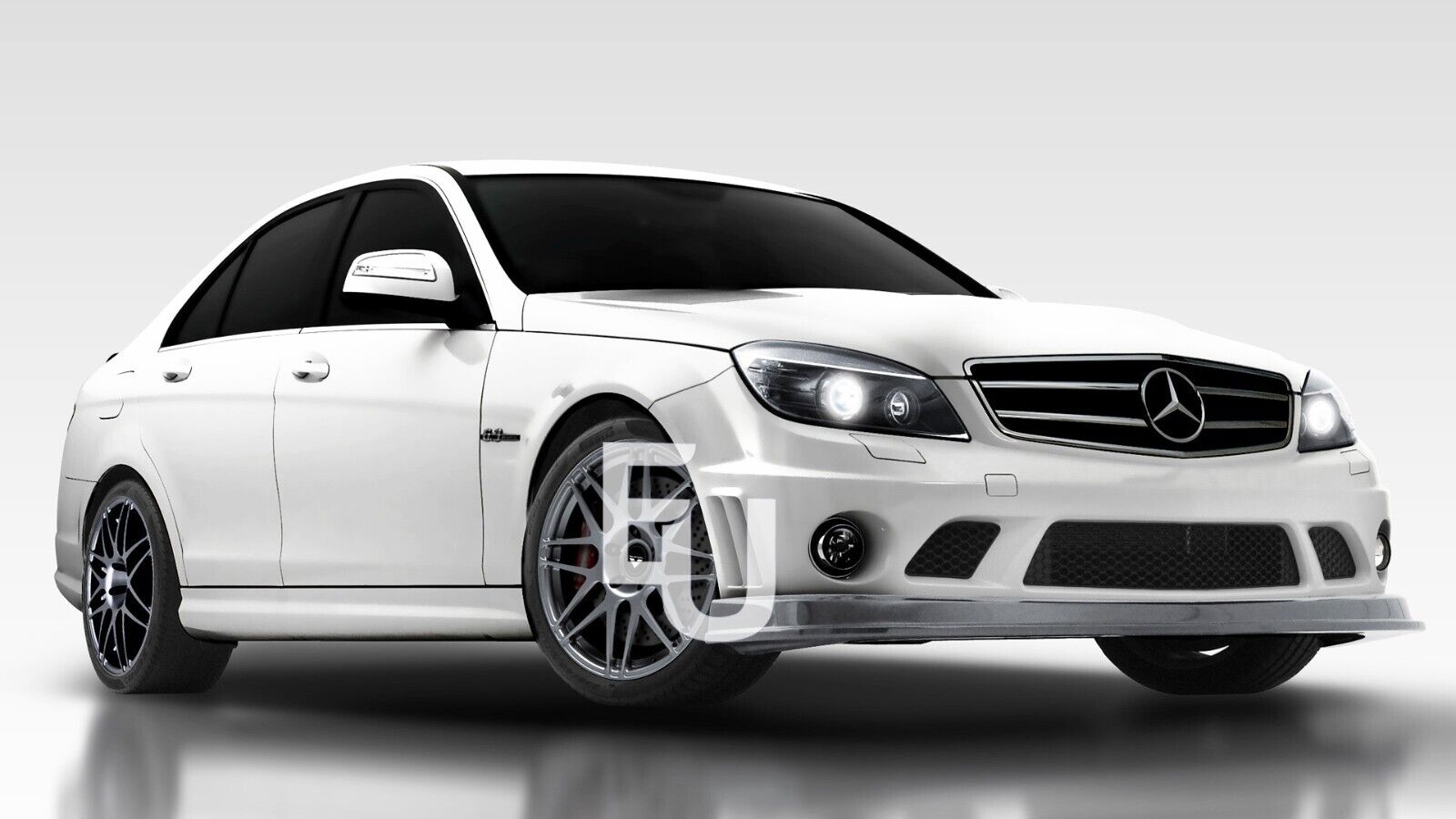 2X HEADLIGHT LENS COVER FOR MERCEDES BENZ C-CLASS W204 C200 C280 C300 2008-2011