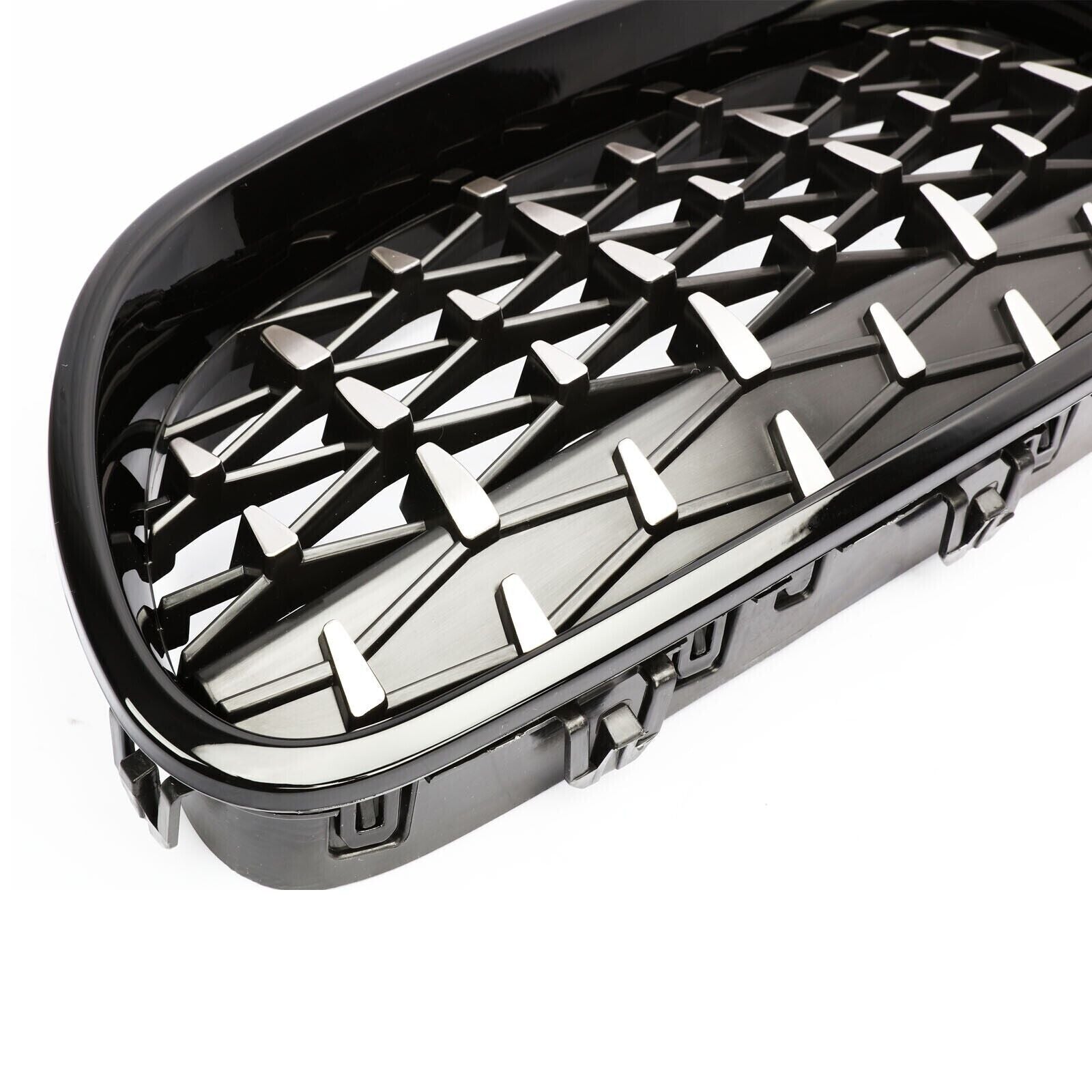 FOR BMW F10 F11 5 SERIES KIDNEY GRILLE GRILL DIAMOND LOOK CHROME SILVER M5 10-16