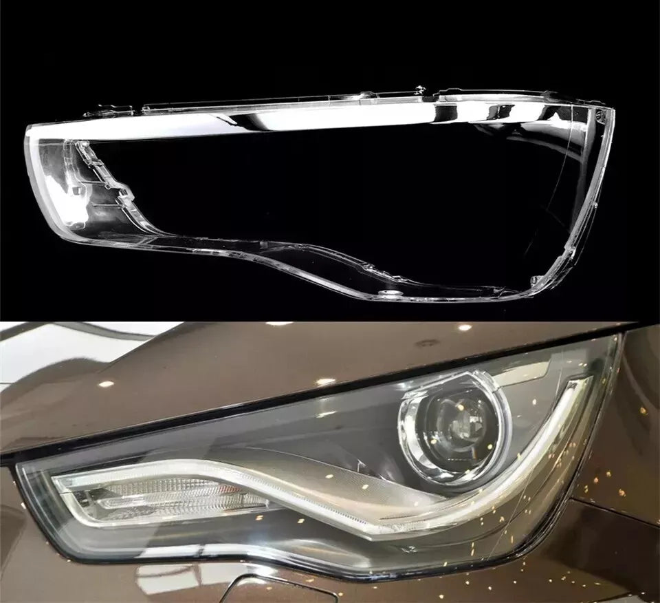 FOR AUDI A1 8X LEFT PASSENGER SIDE FRONT HEADLIGHT HEADLAMP LENS COVER 2010-2014