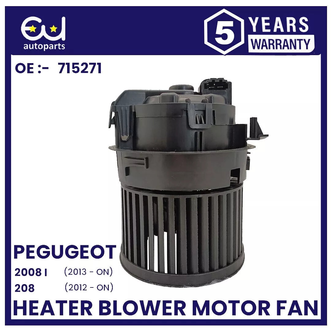HEATER BLOWER MOTOR FAN FOR PEUGEOT 208 2008 MK1 CITROEN C3 MK3 12+ 1608182080