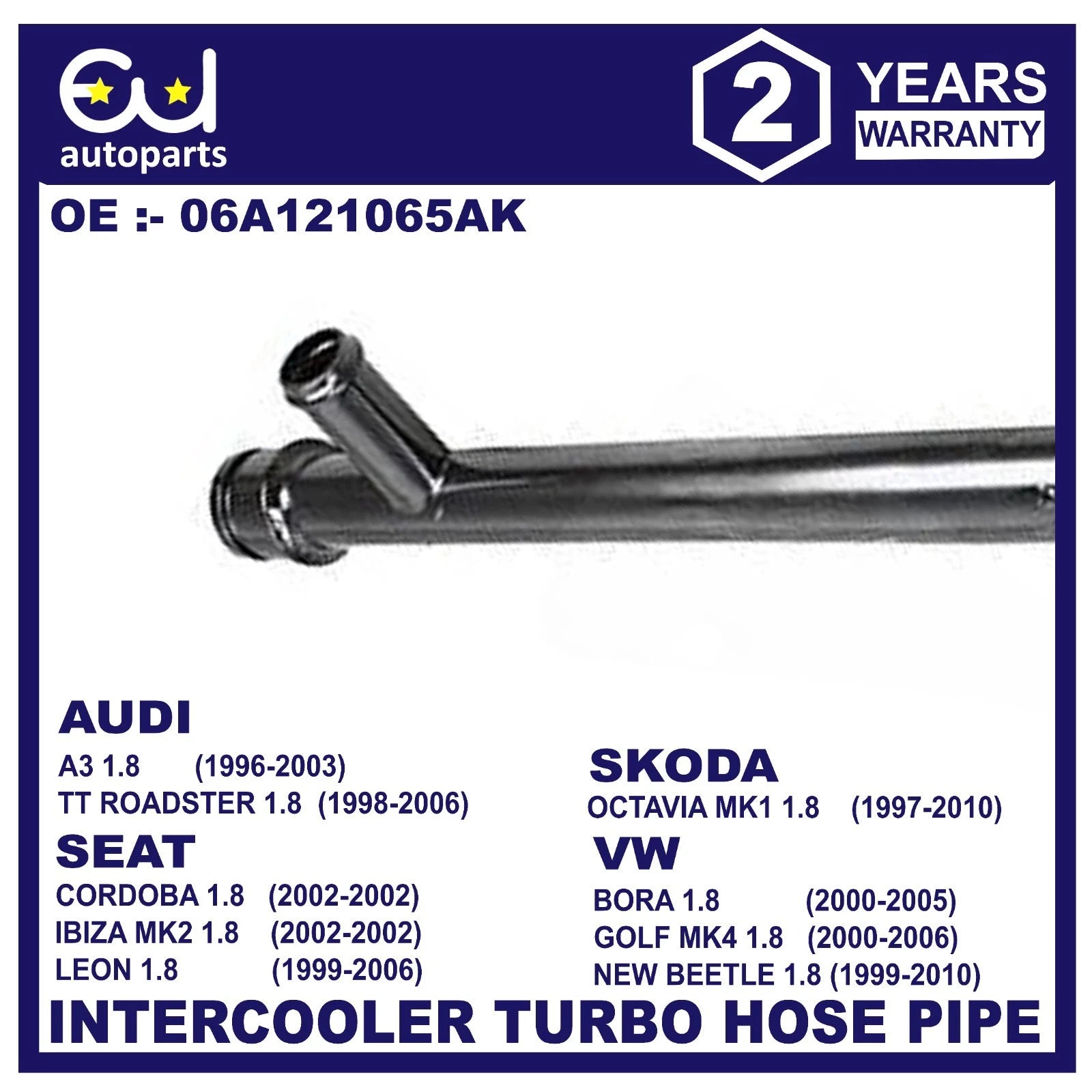 COOLANT TUBE 43SKV797 FOR AUDI A3 TT VW GOLF SEAT IBIZA LEON SKODA OCTAVIA 1.8