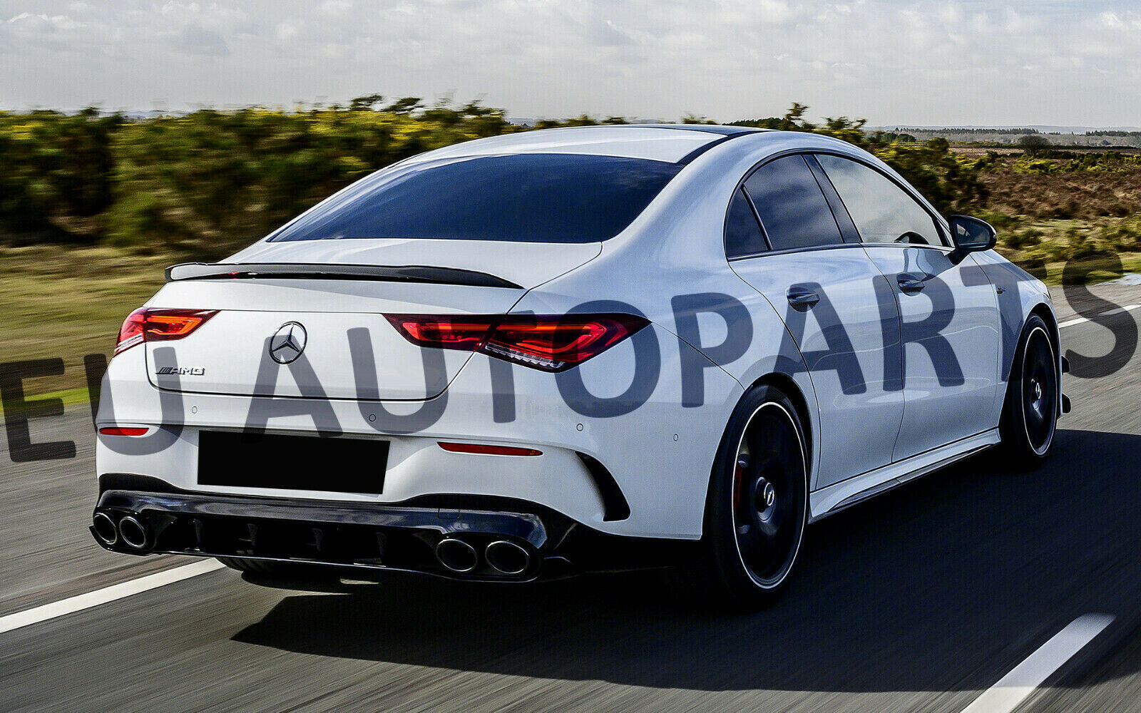 FOR MERCEDES CLA CLASS W118 C118 CLA45S AMG QUAD TAIL PIPES REAR DIFFUSER BUMPER