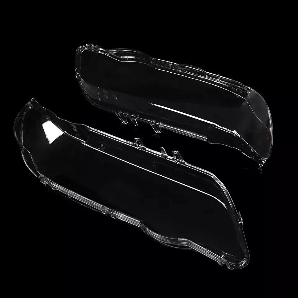 LEFT RIGHT HEADLIGHT HEADLAMP LENS COVER SHELL REPLACEMENT FOR BMW X5 E53 00-03
