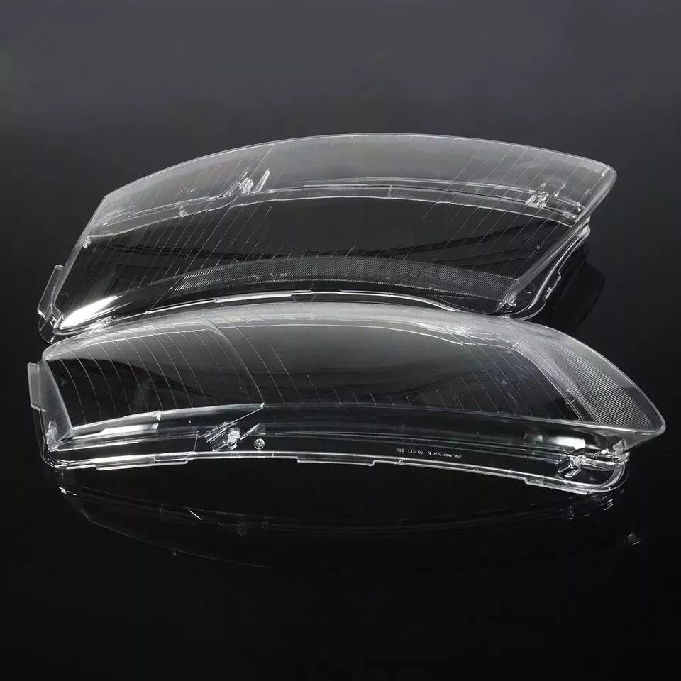 FOR AUDI A6 C6 LEFT RIGHT SIDE PAIR FRONT HEADLIGHT HEADLAMP LENS COVER 2006-11