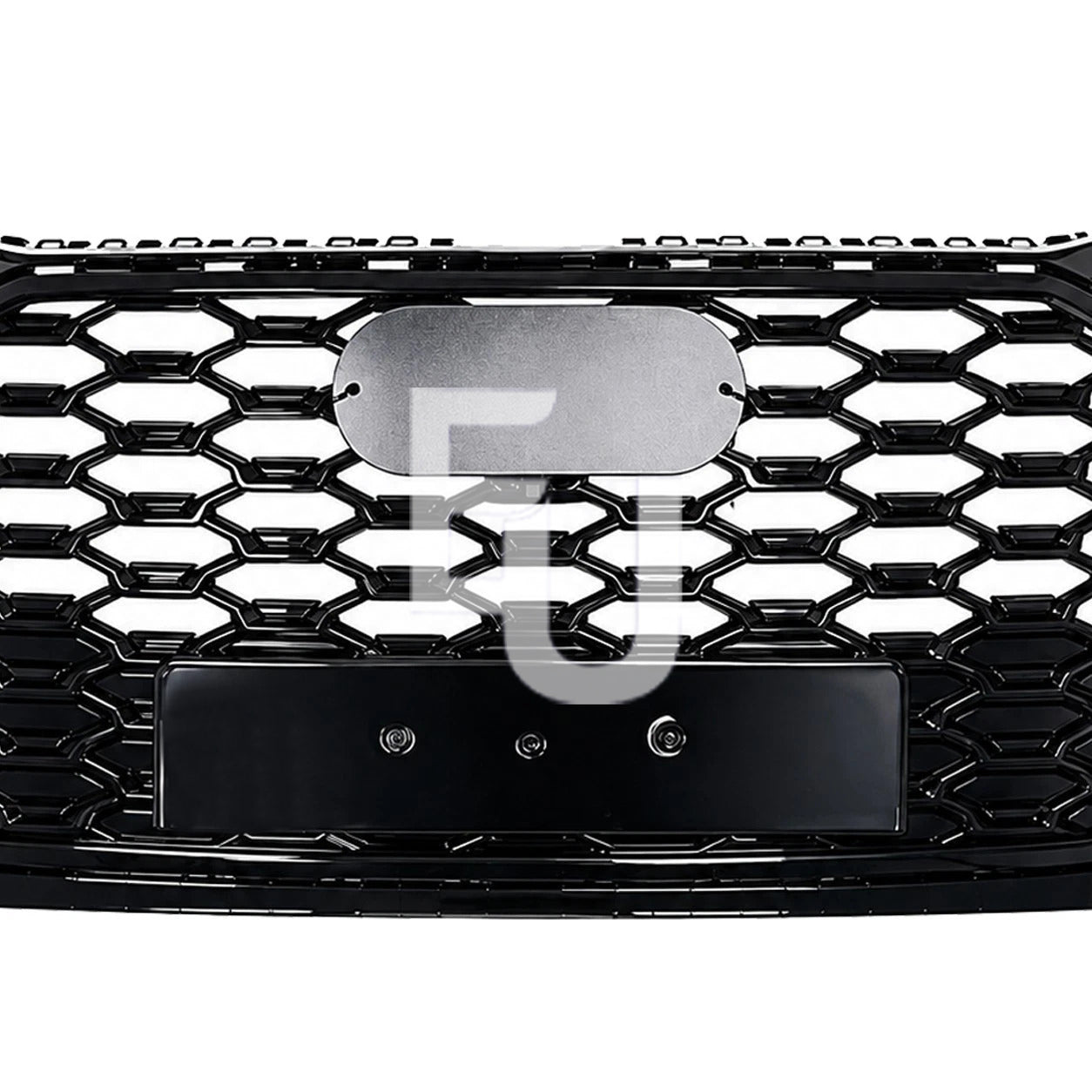 FOR AUDI Q5 SQ5 FY 21-24 RSQ5 STYLE FRONT HONEYCOMB GRILLE FOG COVERS TRIM BLACK