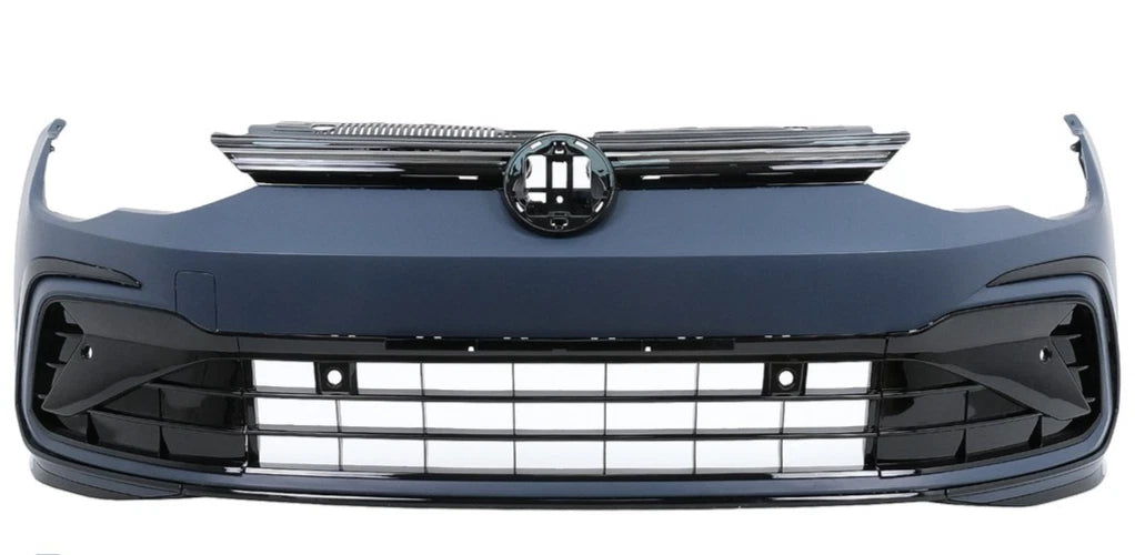 FOR VOLKSWAGEN GOLF R LINE MK8 2020-2024 FRONT BUMPER COMPLETE LED GRILL+TRIMS