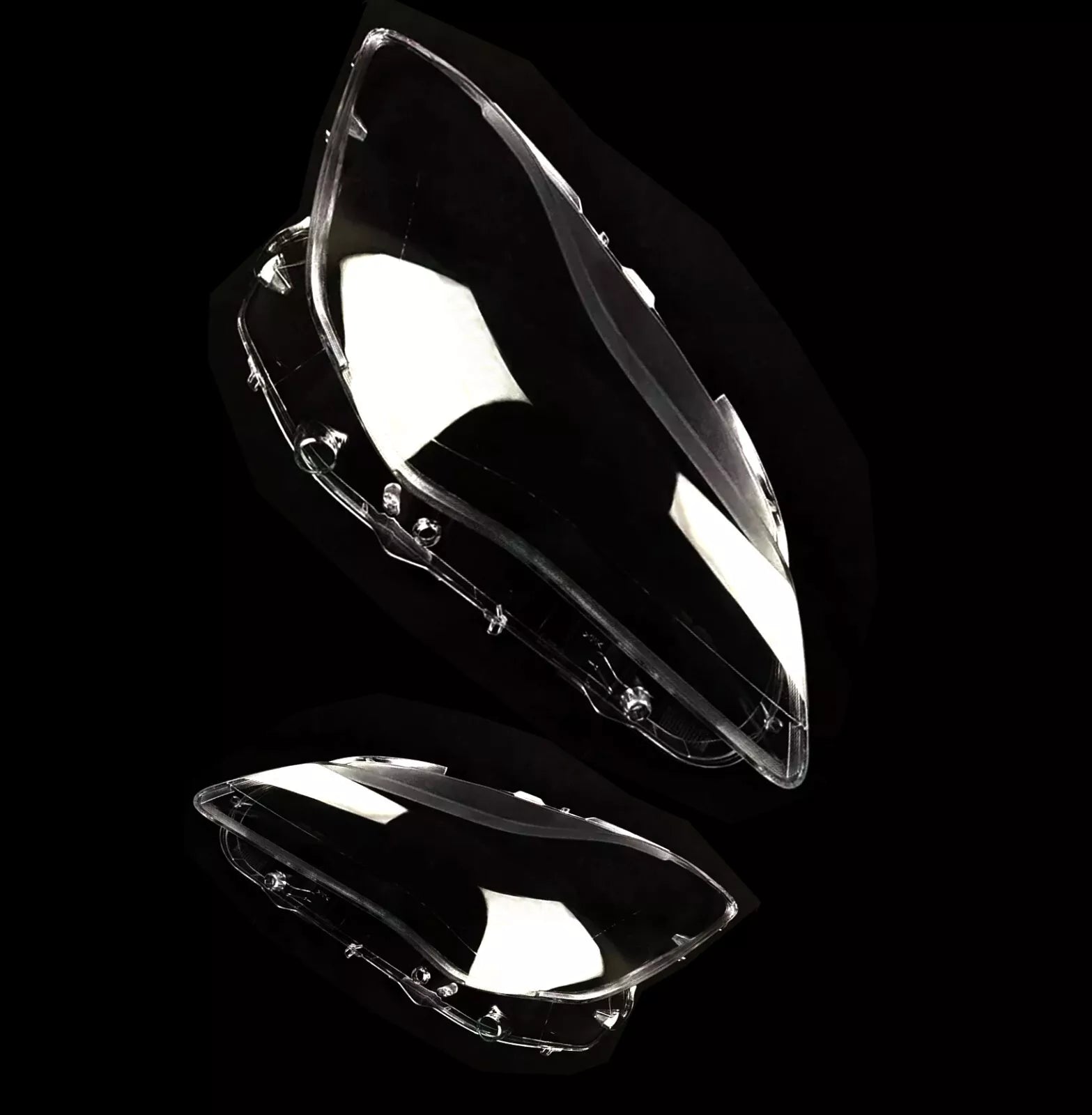 PAIR FOR MASERATI QUATTROPORTE MK6 M156 HEADLAMP HEADLIGHT LENS COVER 2016-2019