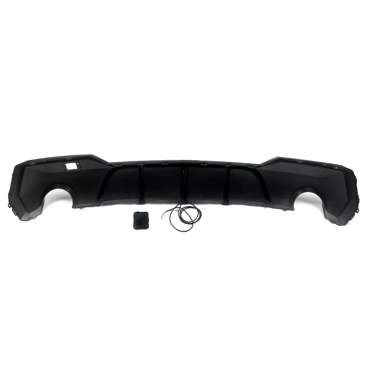 FOR BMW 4 SERIES G22 G23 REAR LED DIFFUSER VALANCE DUAL EXHAUST GLOSS BLACK 20+