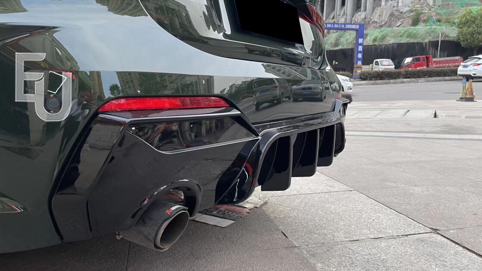 FOR BMW 4 SERIES G22 G23 M SPORT REAR DIFFUSER LIP VALANCE GLOSS BLACK 2020+