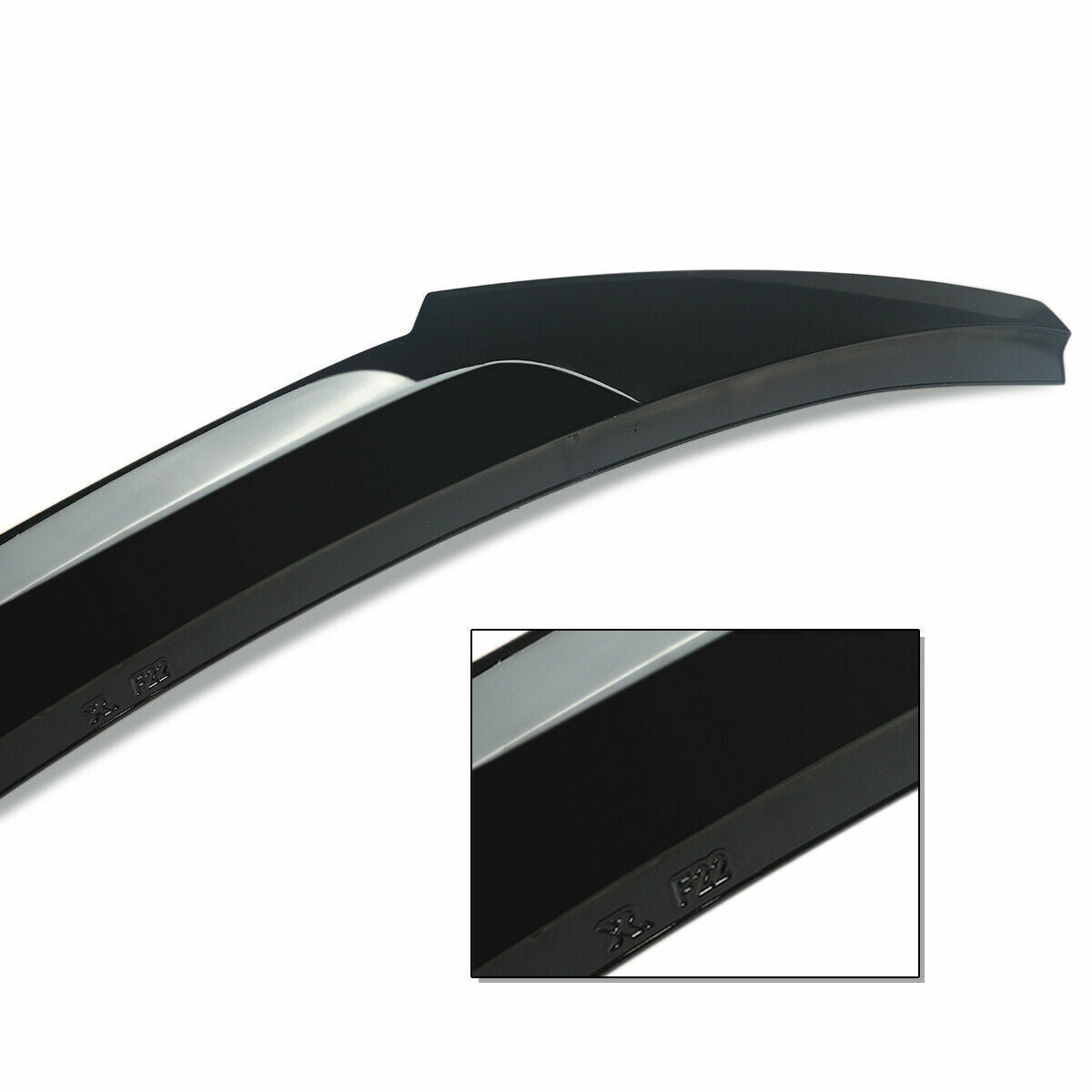 FOR BMW 2 SERIES F22 COUPE F87 M4 STYLE GLOSS BLACK REAR BOOT TRUNK LIP SPOILER