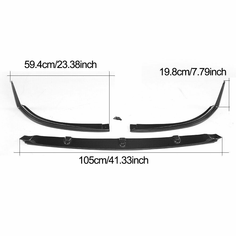 FOR MERCEDES C CLASS C205 W205 A205 AMG FRONT SPLITTER LIP VALANCE ED1 CARBON