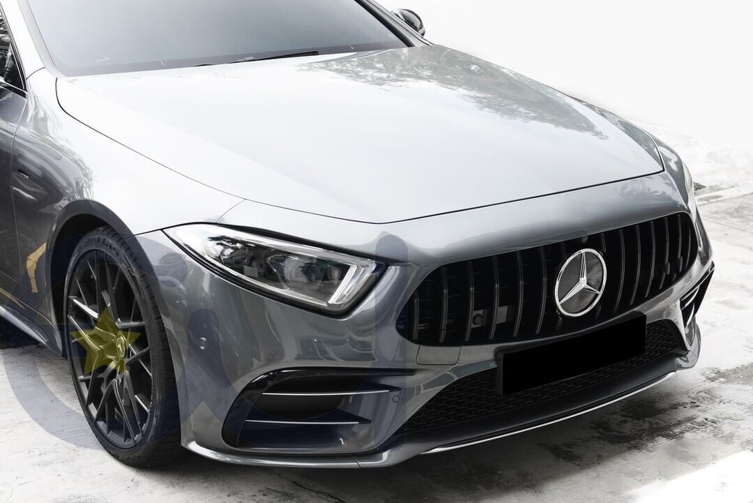 FOR MERCEDES CLS CLASS C257 W257 COUPE GT R STYLE FRONT GRILLE GRILL BLACK 18+