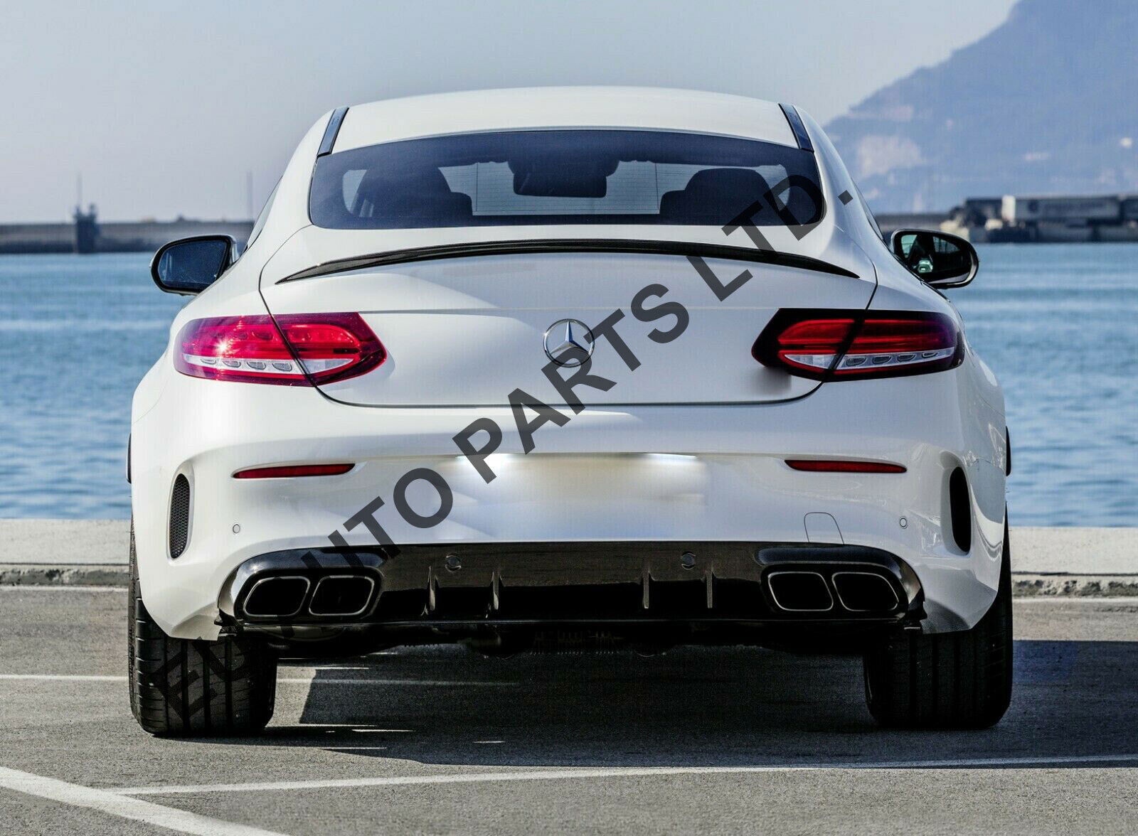 FOR MERCEDES C CLASS COUPE C205 A205 AMG STYLE REAR BOOT SPOILER CARBON LOOK C43