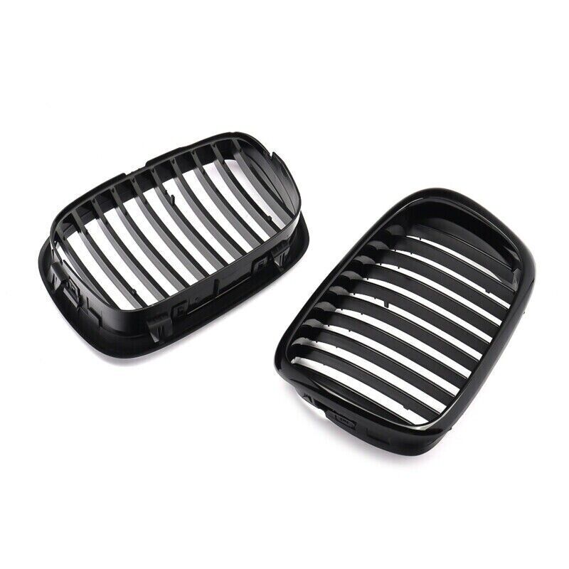 FOR BMW 5 SERIES E39 1995-2002 FRONT BUMPER GLOSS BLACK KIDNEY GRILLE GRILL UK