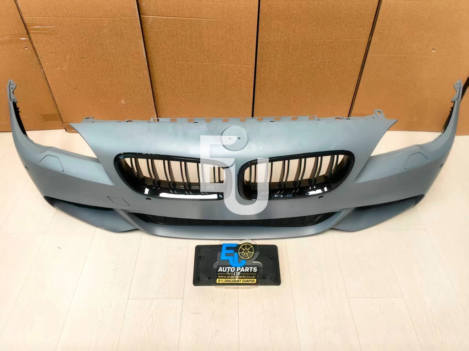 FRONT BUMPER FOR BMW 5 SERIES F10 F11 M-SPORT 2013-17 PRIMED PDC & WASHER HOLES