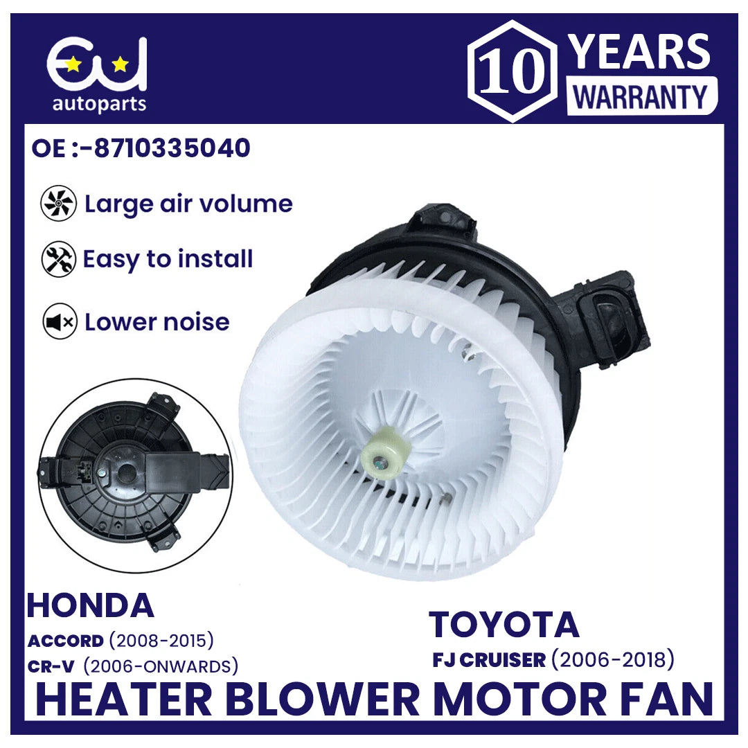 HEATER BLOWER MOTOR FAN FOR HONDA CR-V ACCORD JEEP COMPASS TOYOTA FJ CRUISER