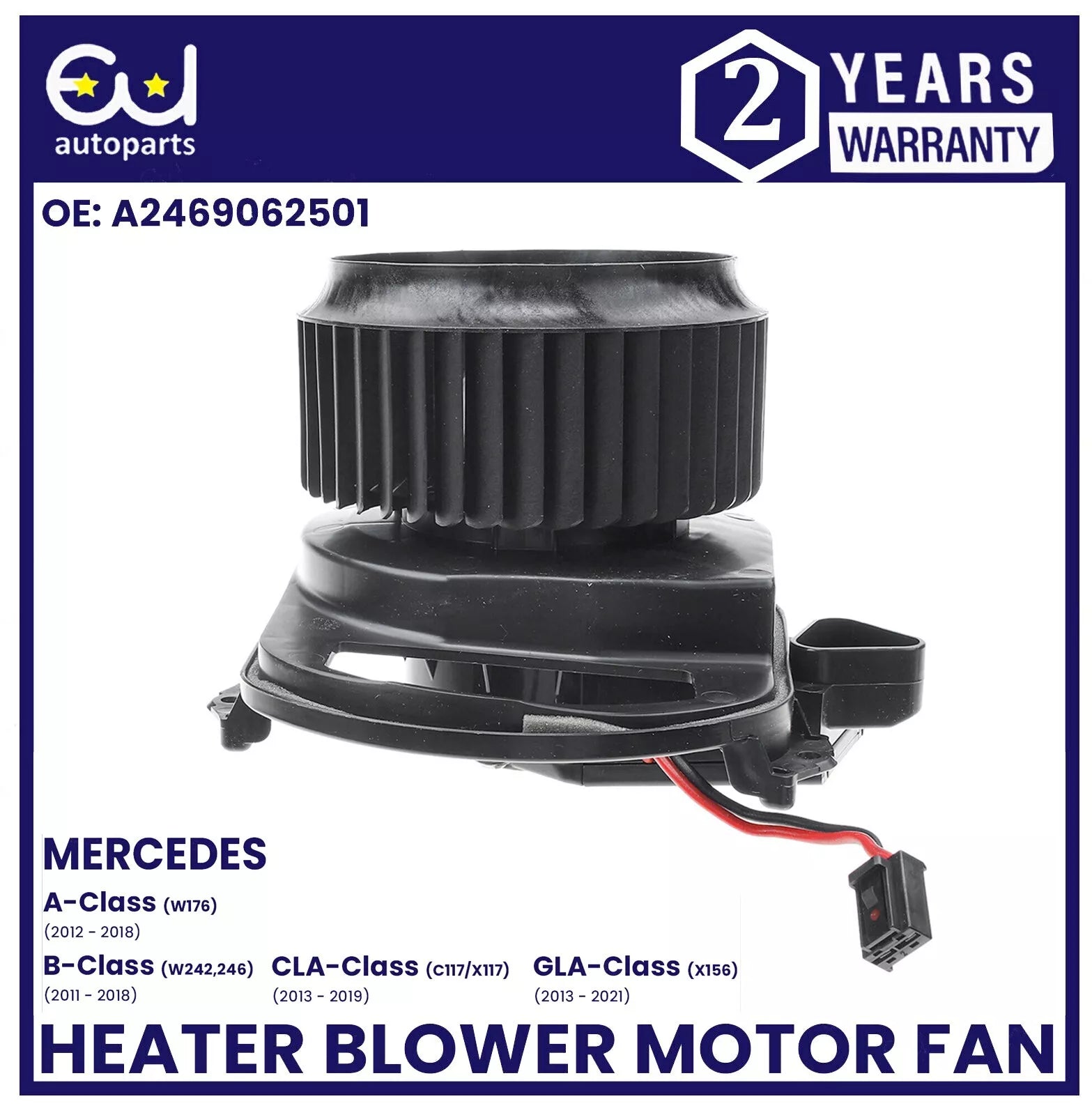 HEATER BLOWER MOTOR FAN FOR MERCEDES A B GLA CLA CLASS W176 W246 X156 C177 X117
