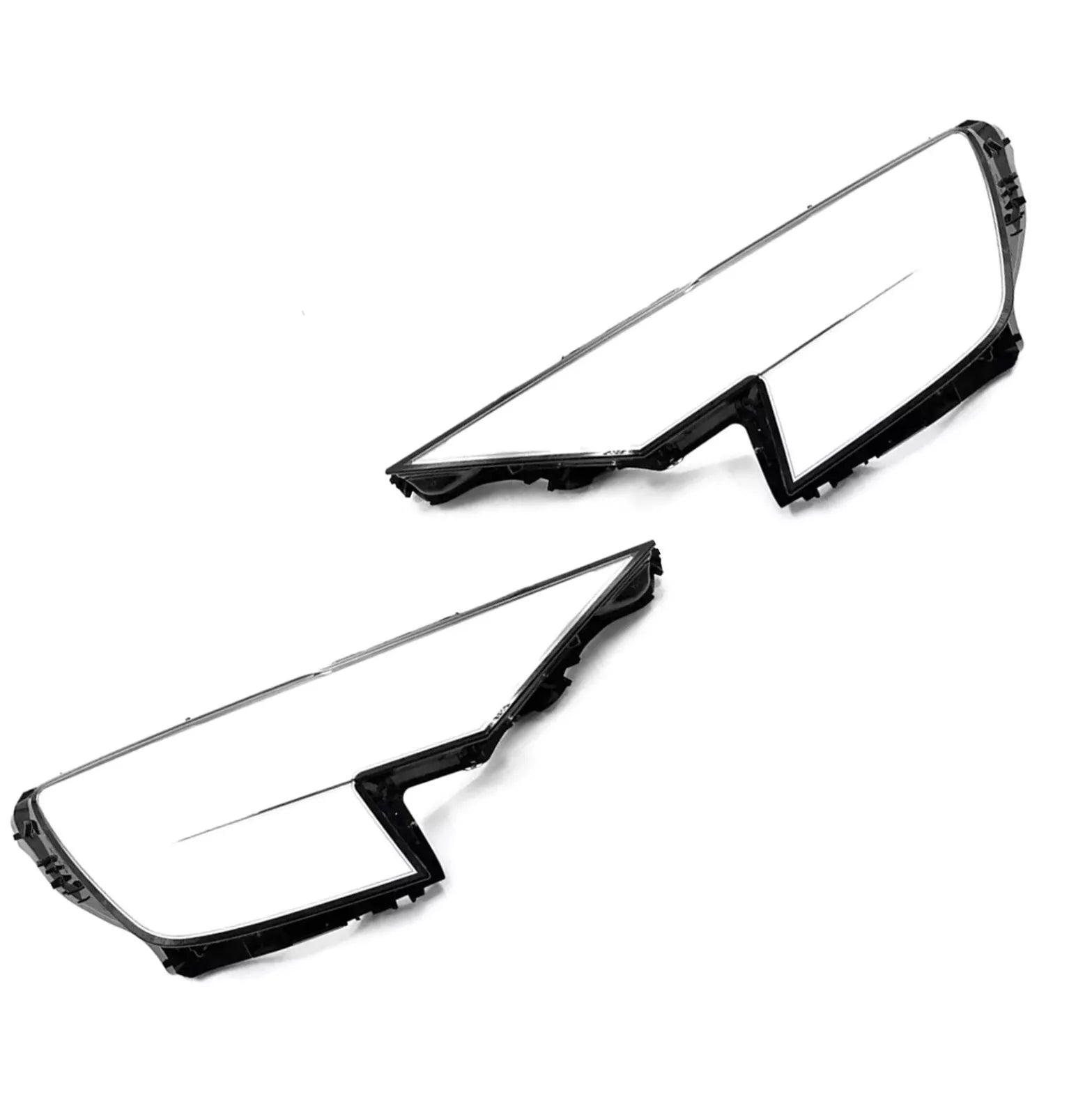 FOR AUDI Q8 LEFT RIGHT SIDE PAIR FRONT HEADLIGHT HEADLAMP LENS COVER 2018-2023