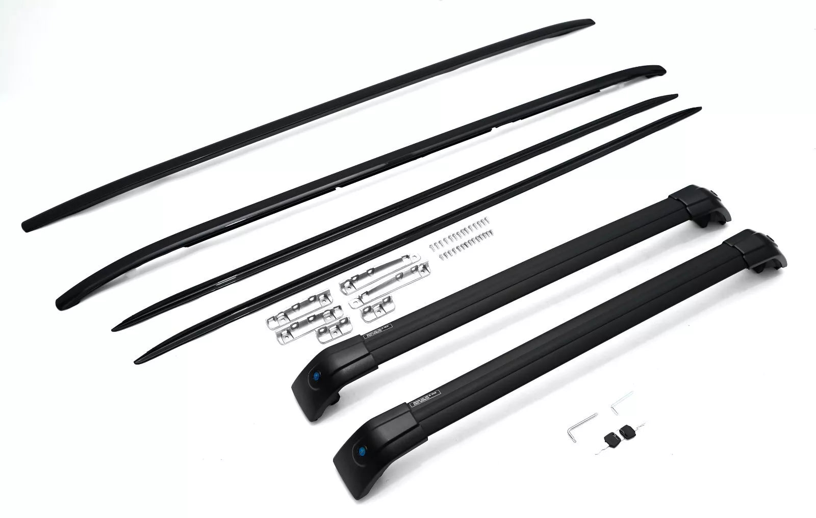FOR RANGE ROVER SPORT L494 ROOF RAILS AND CROSS BARS GLOSS BLACK 100% OEM FIT