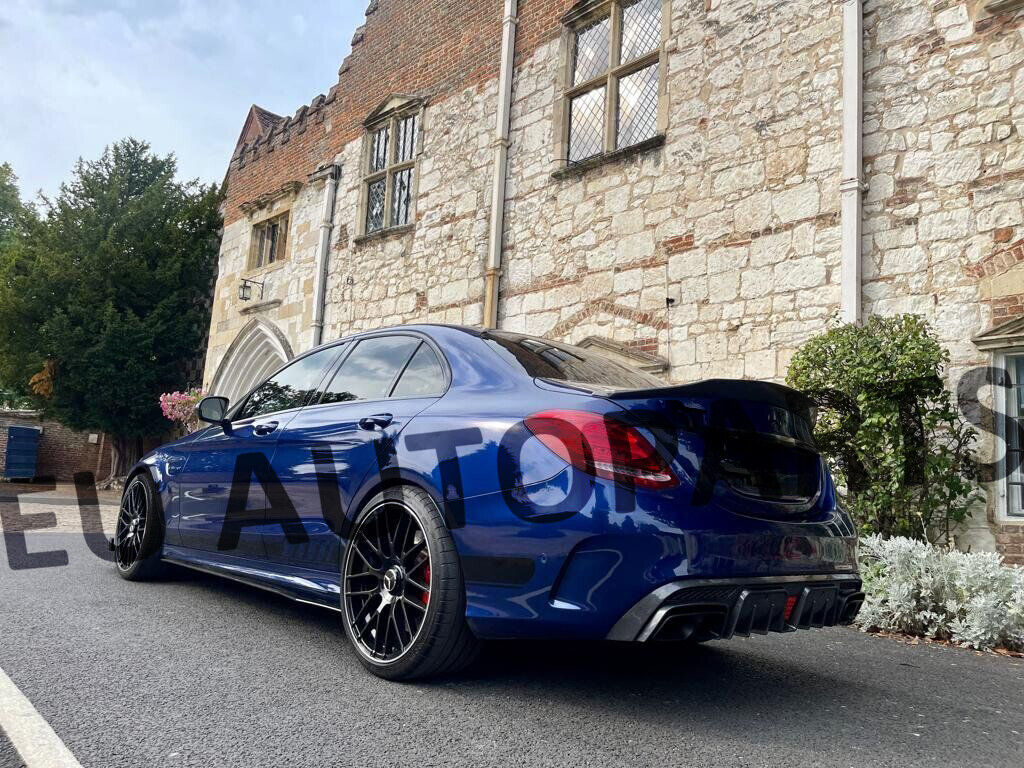 FOR MERCEDES BENZ C CLASS W205 C63 AMG REAR BUMPER DIFFUSER AMG F1 LIGTH STYLE