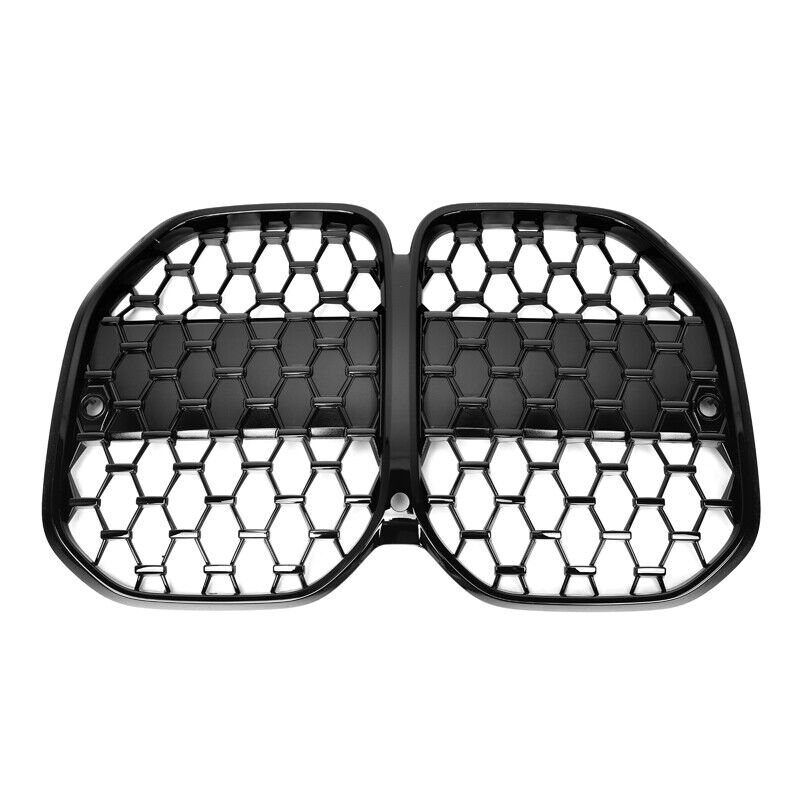FOR BMW G22 G23 G26 4 SERIES KIDNEY GRILL GRILLE M4 DIAMOND STYLE 20+ ALL BLACK