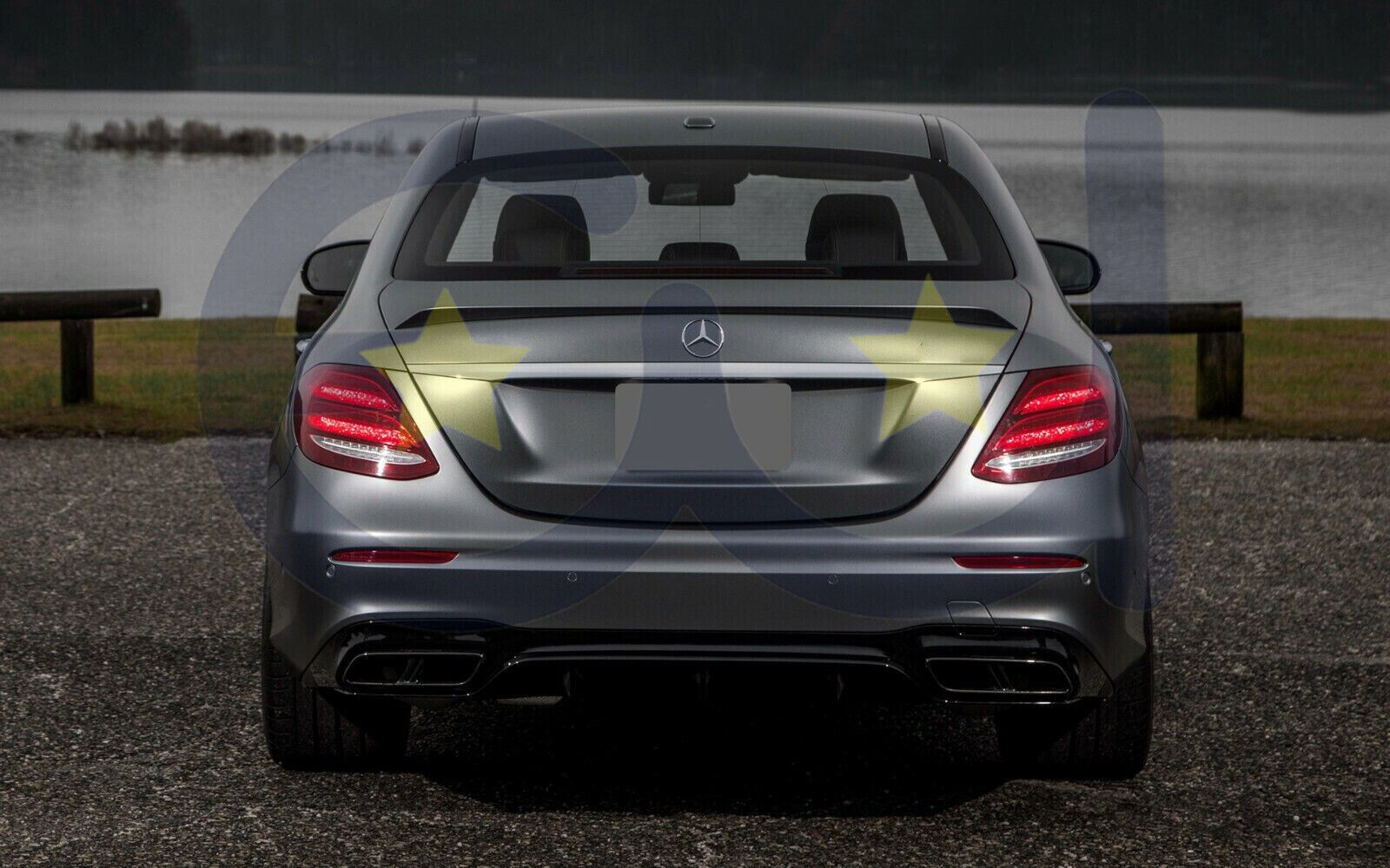 FOR MERCEDES E CLASS W213 NORMAL SEDAN E63 LOOK REAR BUMPER DIFFUSER TAILPIPES