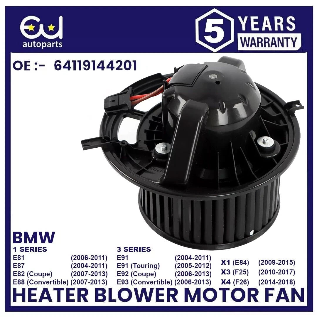 HEATER BLOWER MOTOR FAN FOR BMW 3 SERIES E90 E91 E92 E93 E84 E82 E87 F25 F26 RHD