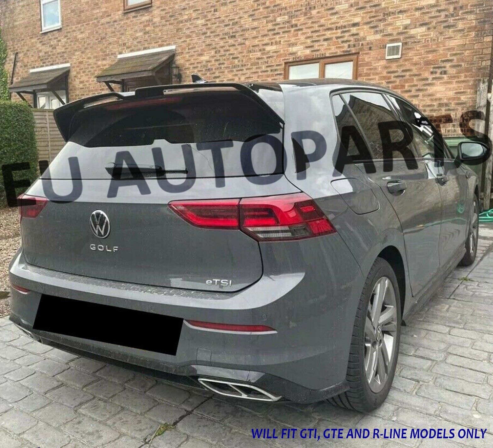 FOR VW GOLF MK8 R LINE GTI GTD GTE REAR ROOF SPOILER HOOD OETTINGER STYLE GLOSS