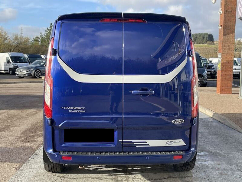 REAR TWIN BARN DOOR ROOF SPOILER FOR FORD TRANSIT CUSTOM 2012-2020 GLOSS BLACK