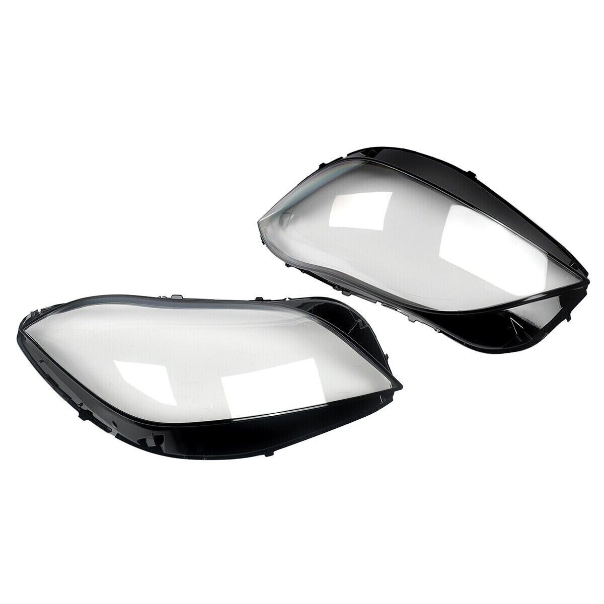 LEFT+RIGHT FRONT HEADLIGHT LENS COVER FOR MERCEDES BENZ CLS W218 C218 14-18 LCI