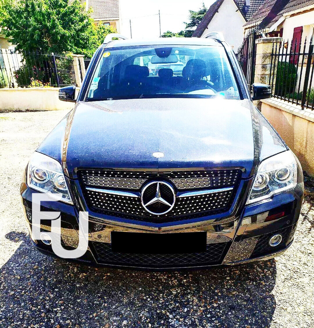 FOR MERCEDES GLK X204 2013-2015 GT FRONT GRILLE SPORT CHROME BLACK DIAMOND